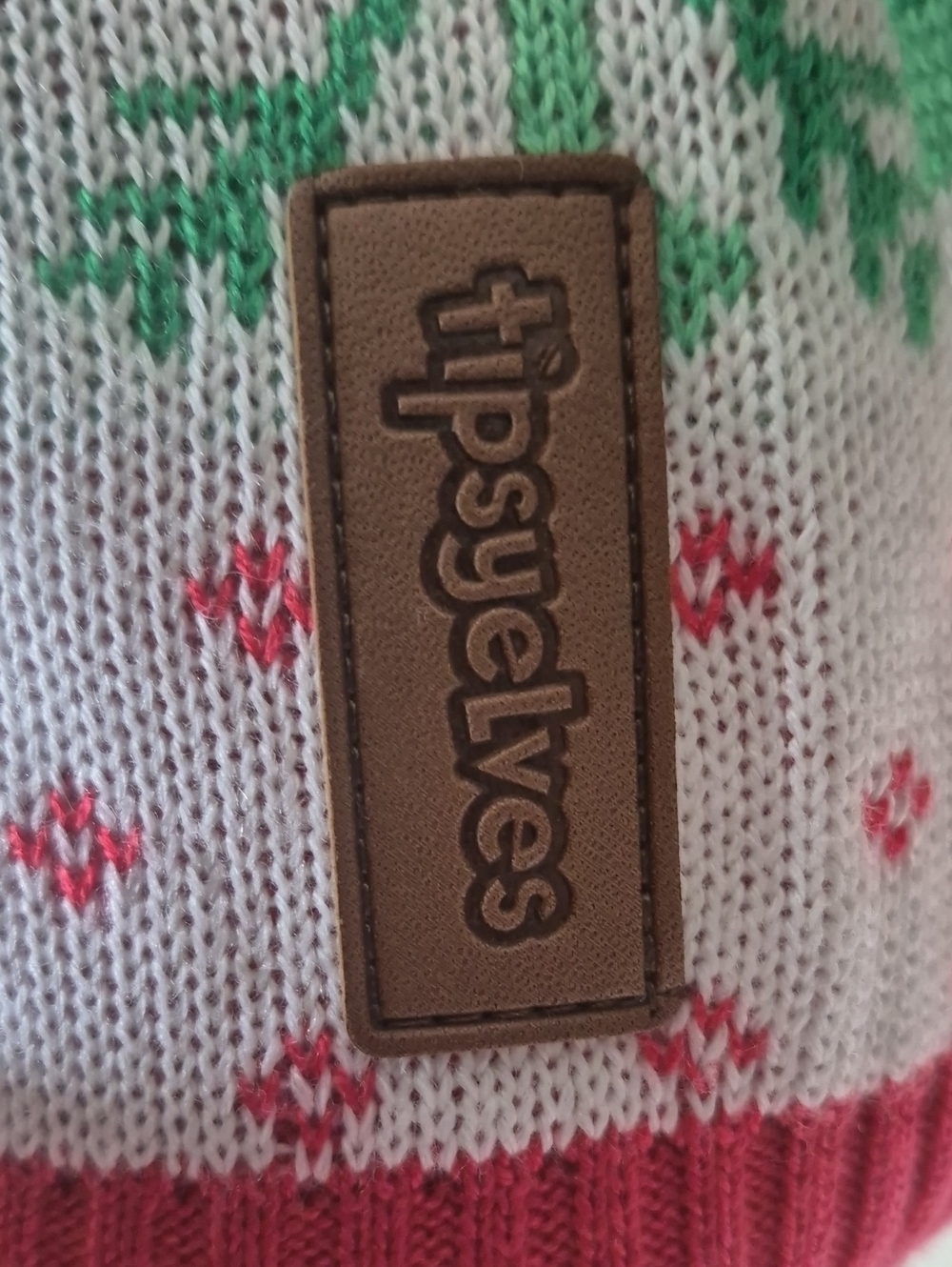 Tipsy Elves Red, Green & White Unicorn Holiday Cardigan - Picture 2 of 16